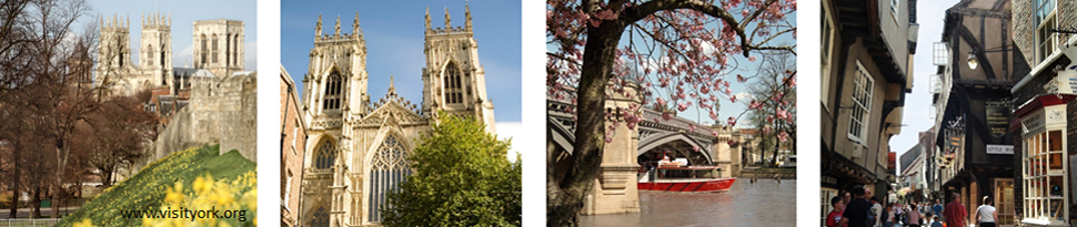 York Minster and city walls, Ouse bridge and the Shambles